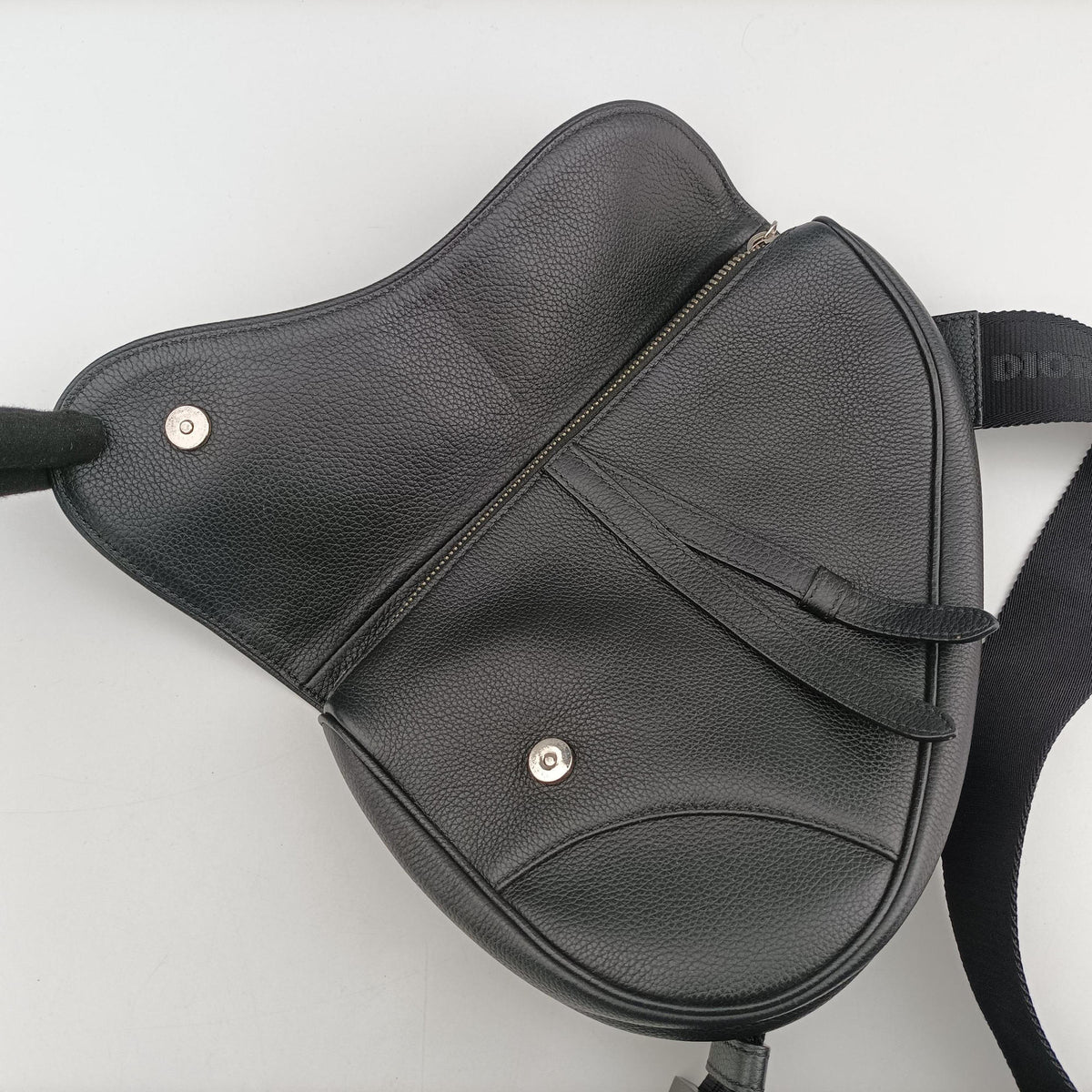 Secondhand Christian Dior saddle Black leather  bum bag/waist bag | stylenewstar