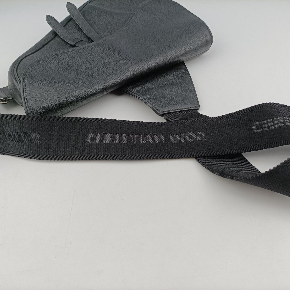 Secondhand Christian Dior saddle Black leather  bum bag/waist bag | stylenewstar