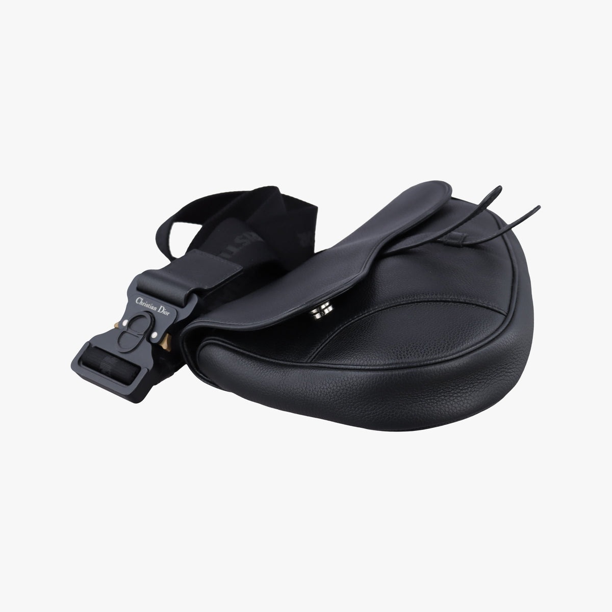 Secondhand Christian Dior saddle Black leather  bum bag/waist bag | stylenewstar