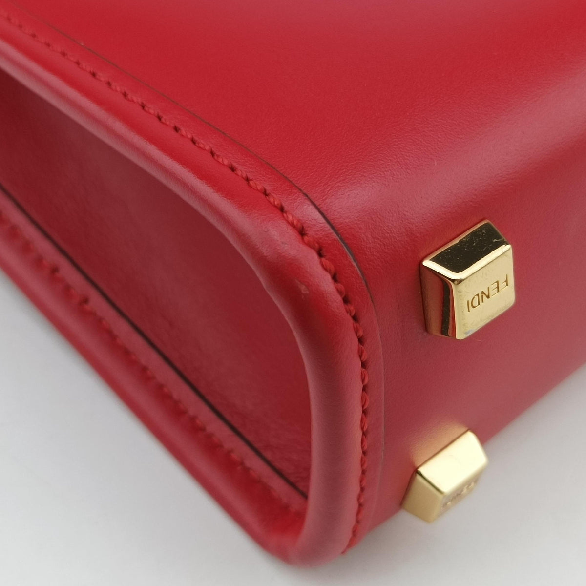 Pre-owned Fendi SUNSHINE SHOPPER Red Leather 8BS051 shoulderbag | stylenewstar