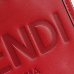 Pre-owned Fendi SUNSHINE SHOPPER Red Leather 8BS051 shoulderbag | stylenewstar