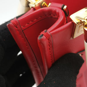 Pre-owned Fendi SUNSHINE SHOPPER Red Leather 8BS051 shoulderbag | stylenewstar