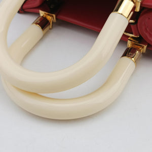 Pre-owned Fendi SUNSHINE SHOPPER Red Leather 8BS051 shoulderbag | stylenewstar