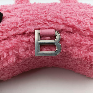 Secondhand Balenciaga Hourglass Pink wool 676384 shoulderbag | stylenewstar