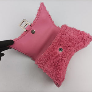 Secondhand Balenciaga Hourglass Pink wool 676384 shoulderbag | stylenewstar