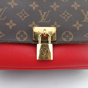Vintage Louis Vuitton MARIGNAN Brown × Coquelicot Monogram Canvas×calf leather M44286 shoulderbag | stylenewstar