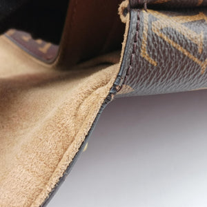 Vintage Louis Vuitton MARIGNAN Brown × Coquelicot Monogram Canvas×calf leather M44286 shoulderbag | stylenewstar