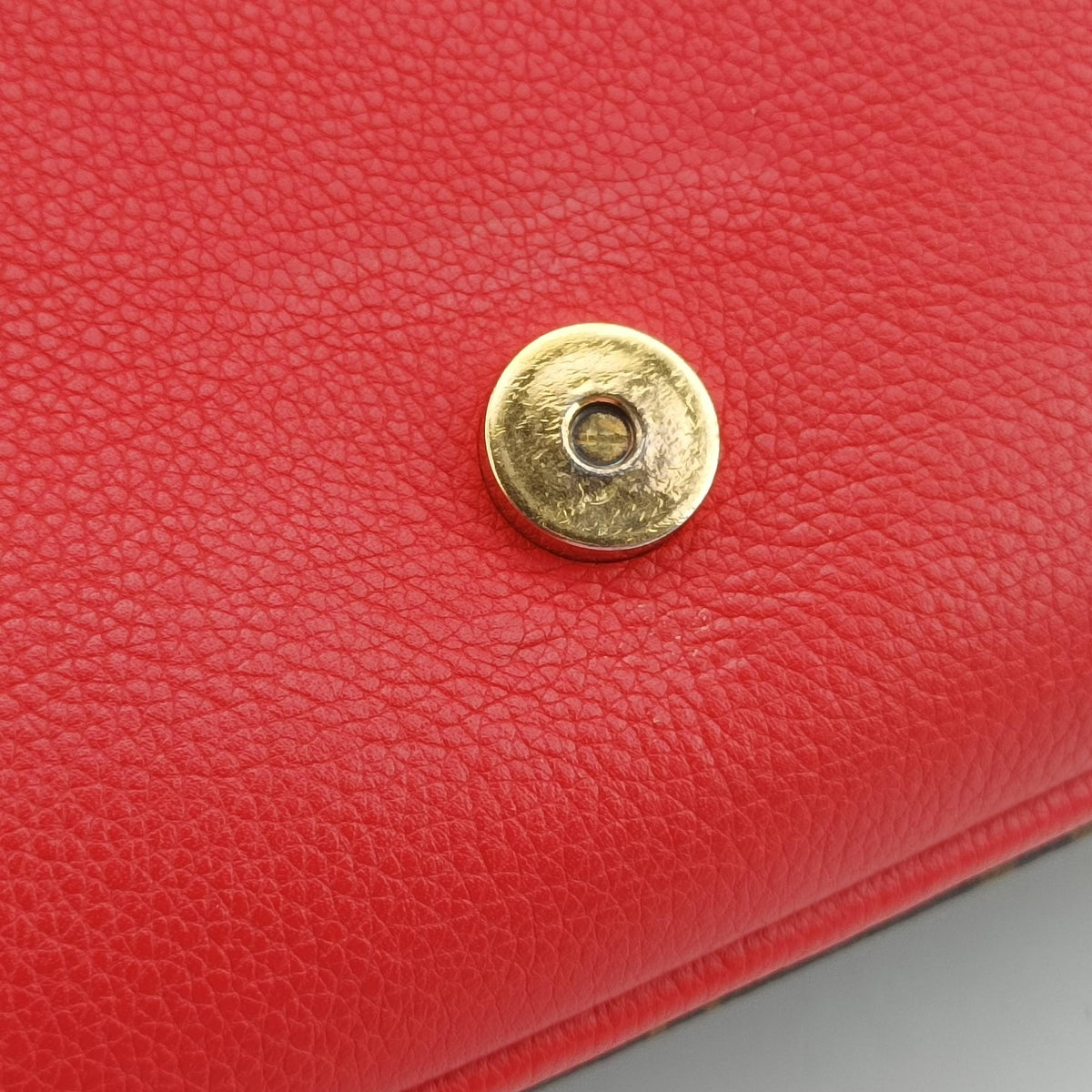 Vintage Louis Vuitton MARIGNAN Brown × Coquelicot Monogram Canvas×calf leather M44286 shoulderbag | stylenewstar