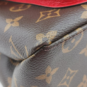 Vintage Louis Vuitton MARIGNAN Brown × Coquelicot Monogram Canvas×calf leather M44286 shoulderbag | stylenewstar