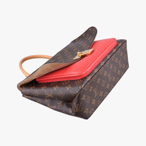 Vintage Louis Vuitton MARIGNAN Brown × Coquelicot Monogram Canvas×calf leather M44286 shoulderbag | stylenewstar