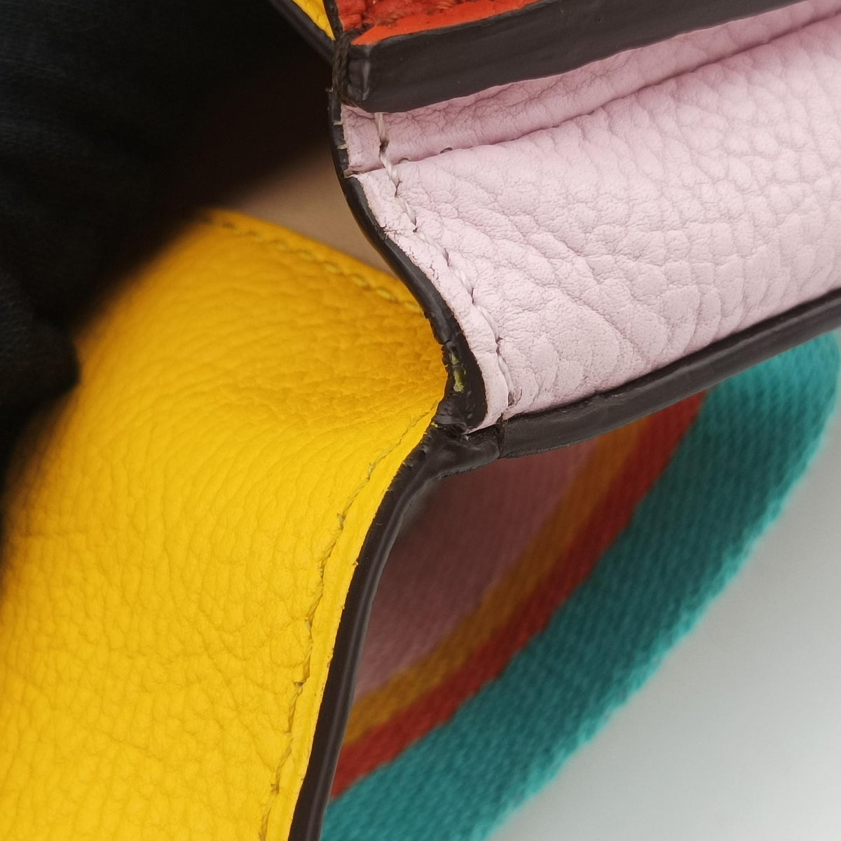 Vintage Delvaux Le Mutin Brown x Multicolor Leather  shoulderbag | stylenewstar