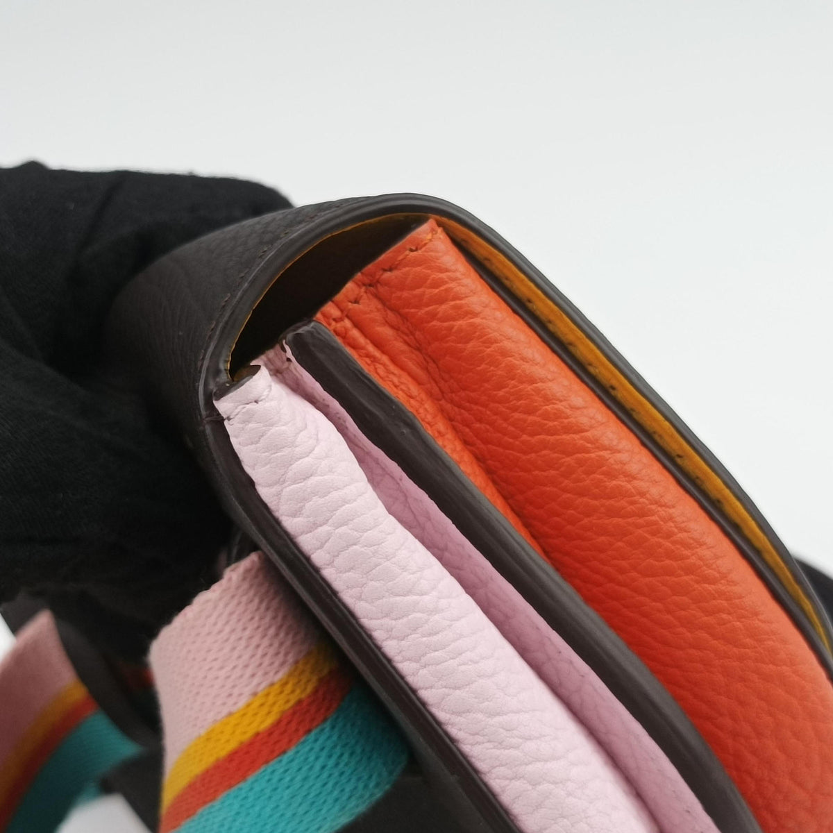 Vintage Delvaux Le Mutin Brown x Multicolor Leather  shoulderbag | stylenewstar