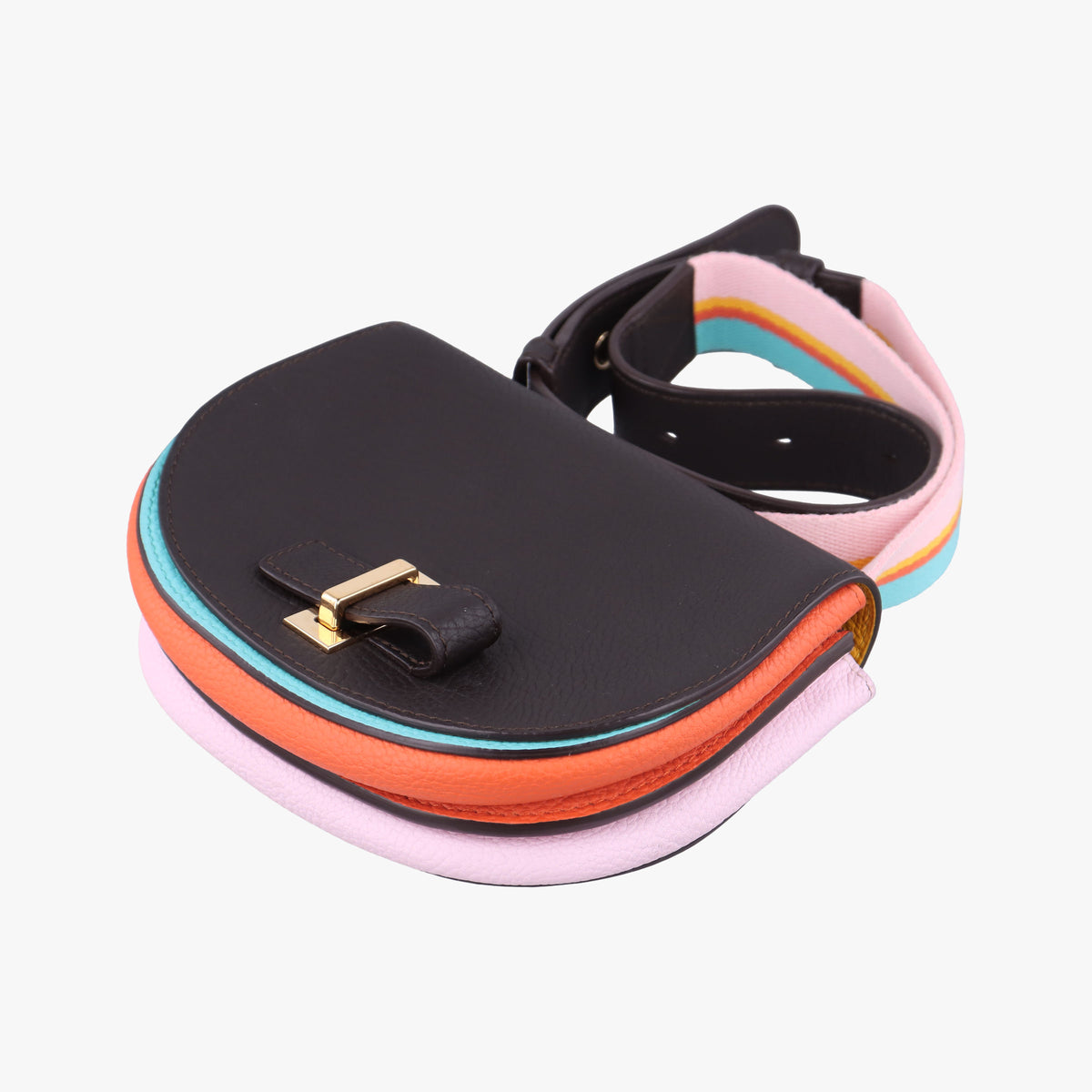 Vintage Delvaux Le Mutin Brown x Multicolor Leather  shoulderbag | stylenewstar