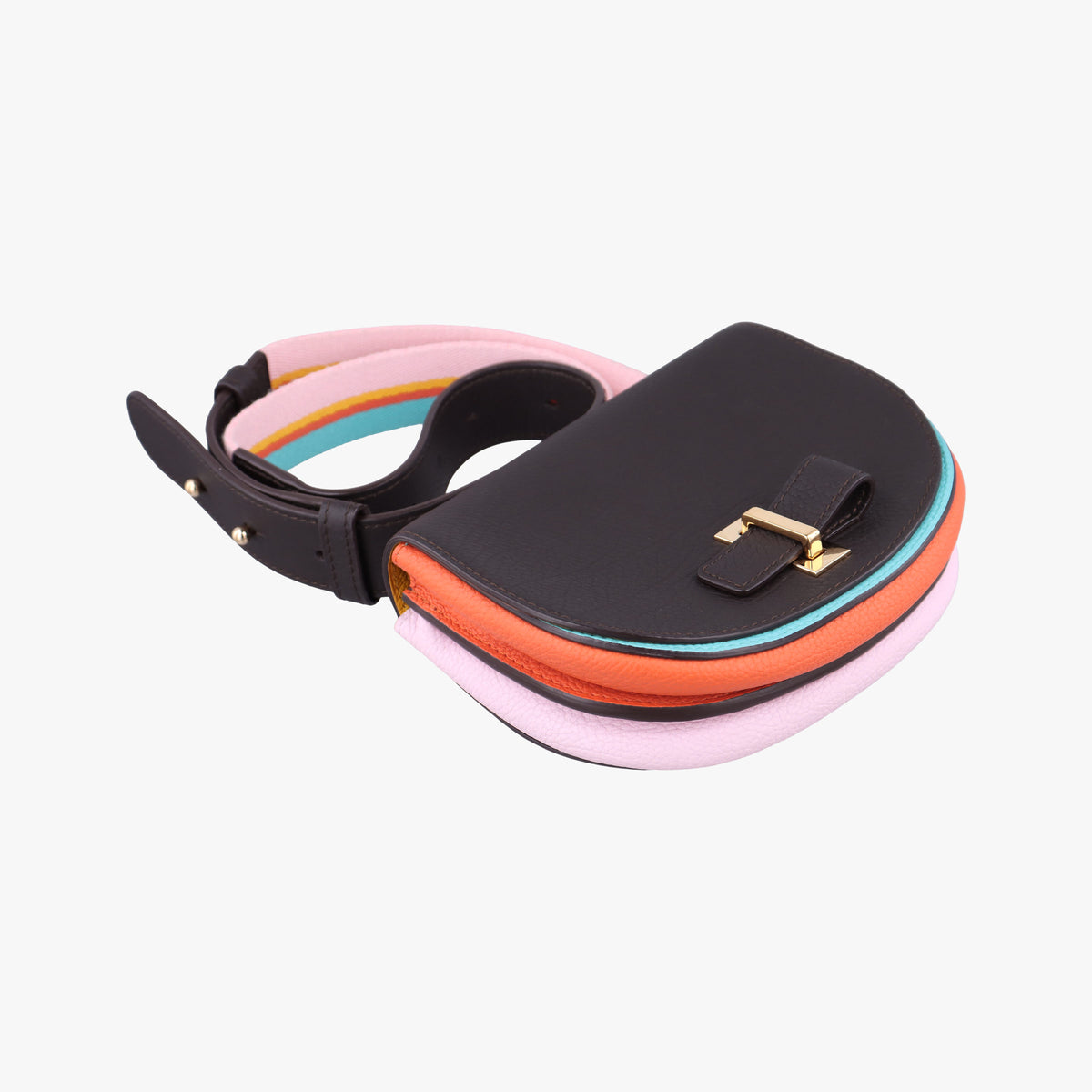 Vintage Delvaux Le Mutin Brown x Multicolor Leather  shoulderbag | stylenewstar