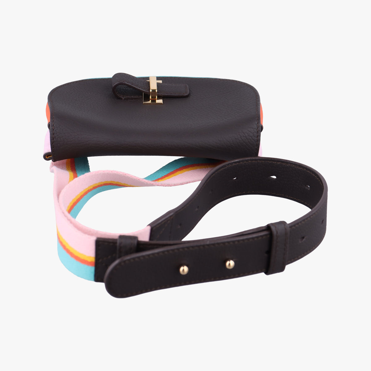 Vintage Delvaux Le Mutin Brown x Multicolor Leather  shoulderbag | stylenewstar