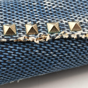 Pre-owned Valentino Rockstud Blue Denim  shoulderbag | stylenewstar