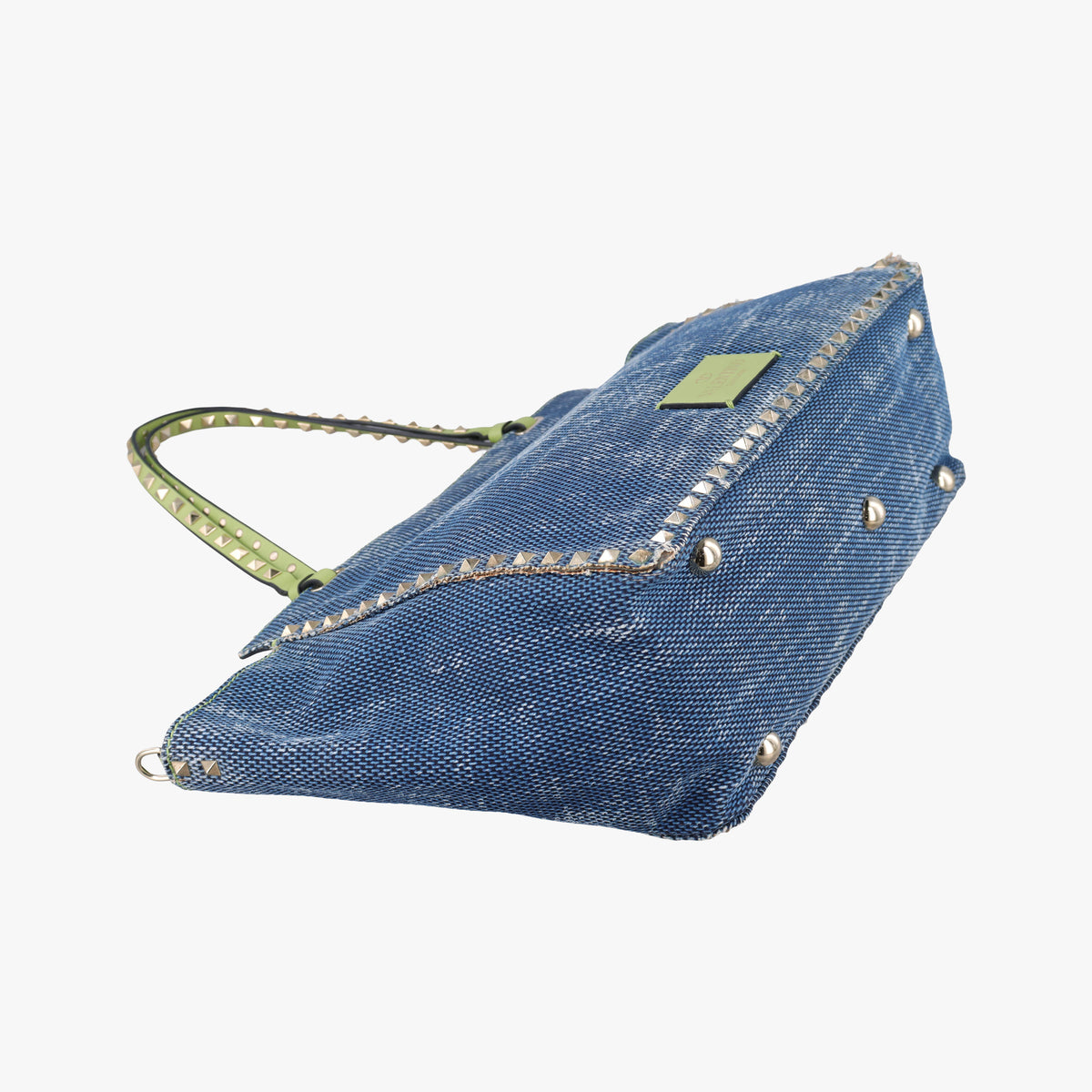 Pre-owned Valentino Rockstud Blue Denim  shoulderbag | stylenewstar