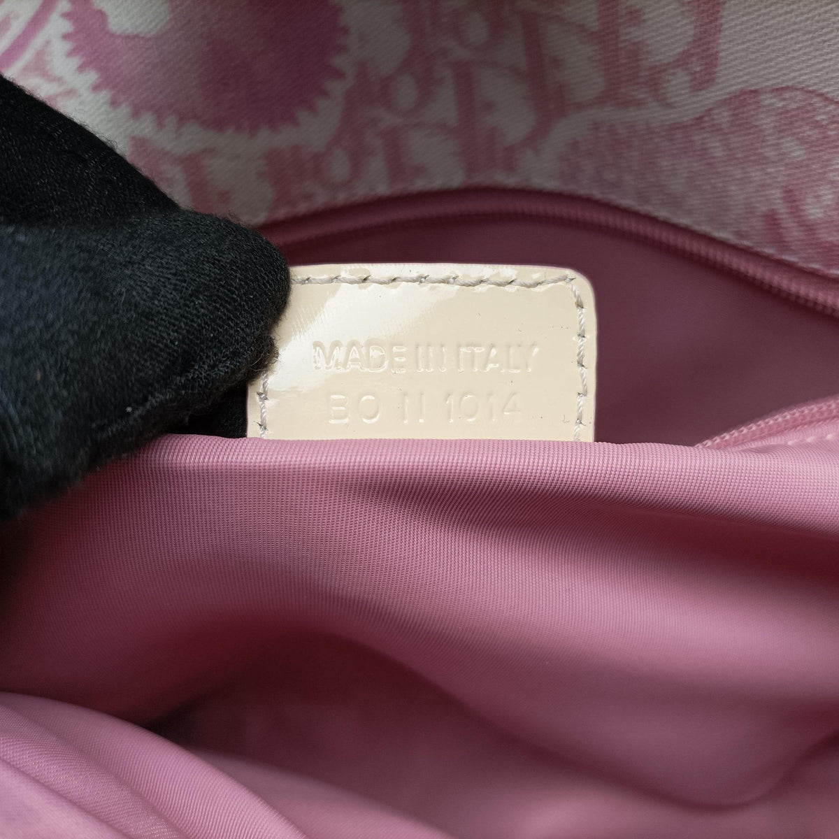 Vintage Christian Dior Trotter Cherry Blossom White×Multicolour canvas  shoulderbag | stylenewstar