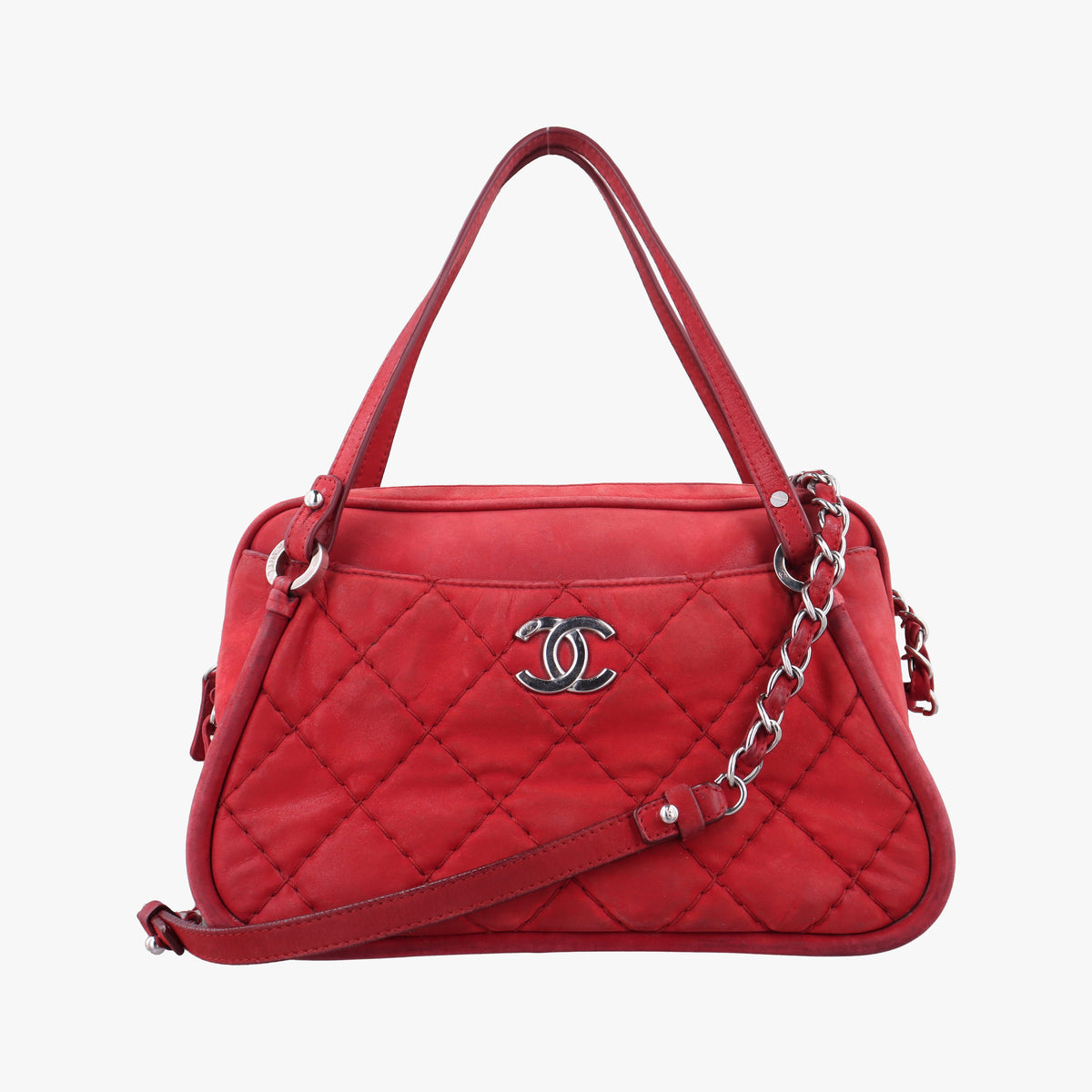 Pre-owned Chanel Wild Stitch Red Leather A67273 shoulderbag | stylenewstar