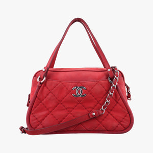 Pre-owned Chanel Wild Stitch Red Leather A67273 shoulderbag | stylenewstar