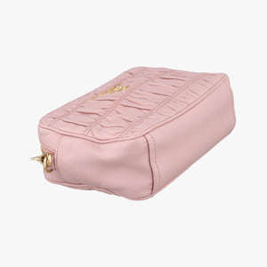 Pre-owned Prada Gaufre Pink lambskin 1BH112 shoulderbag | stylenewstar