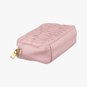 Pre-owned Prada Gaufre Pink lambskin 1BH112 shoulderbag | stylenewstar