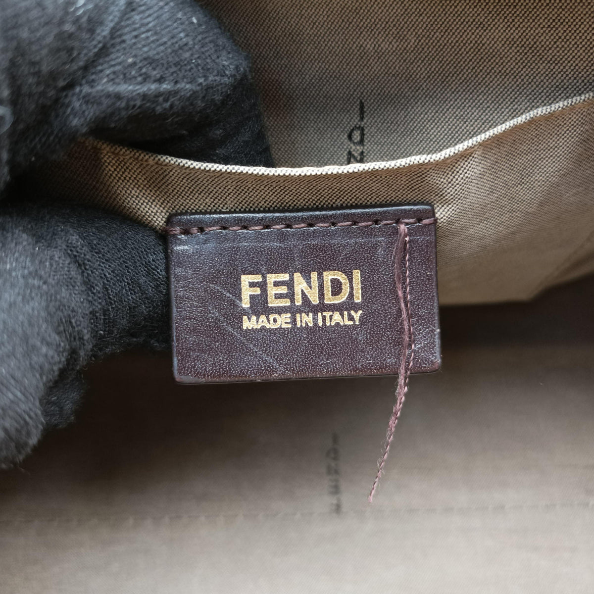 Pre-owned Fendi Zucchino boston Beige PVC coated canvas 8BL068 handbag | stylenewstar