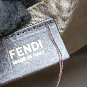 Pre-owned Fendi Zucchino boston Beige PVC coated canvas 8BL068 handbag | stylenewstar