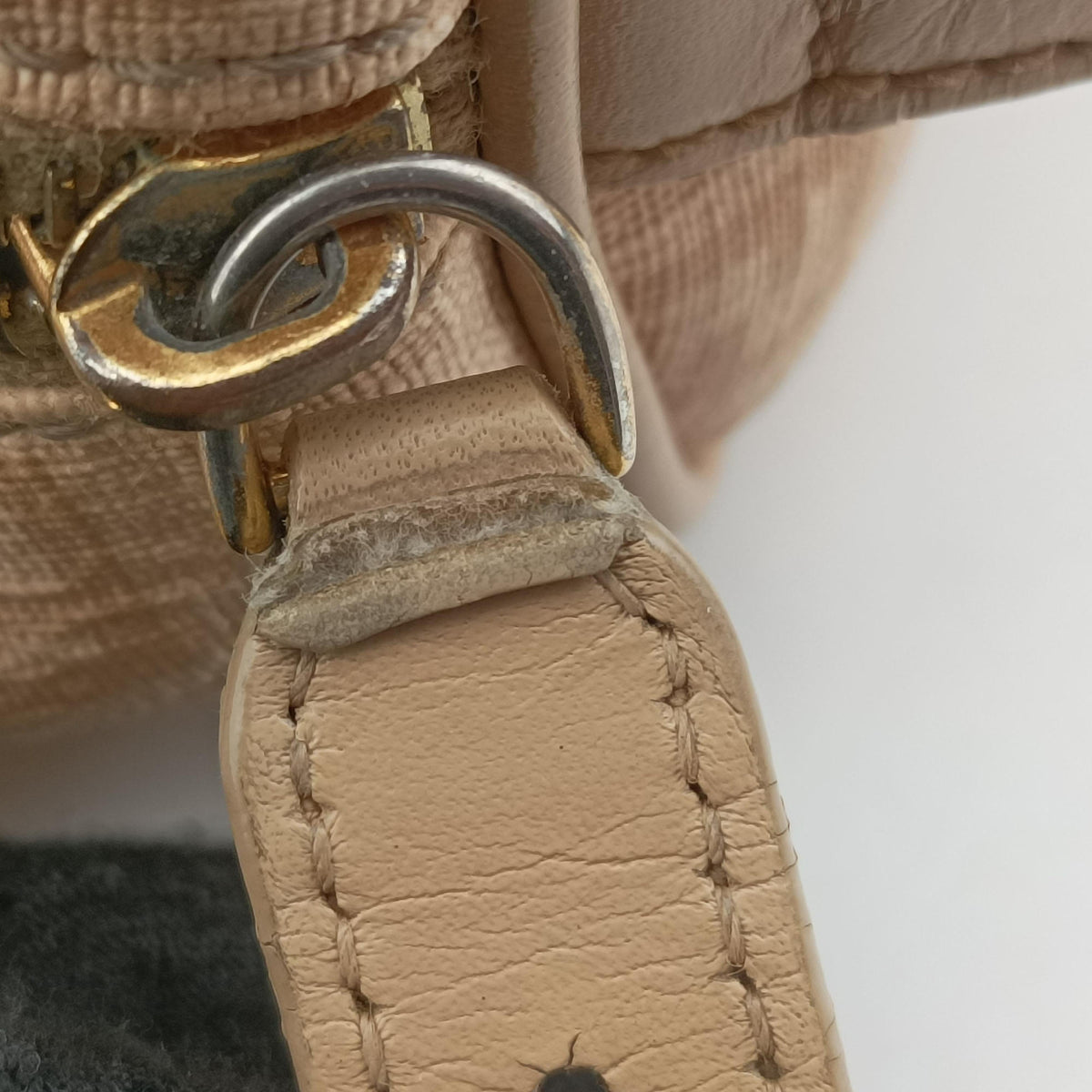 Pre-owned Fendi Zucchino boston Beige PVC coated canvas 8BL068 handbag | stylenewstar