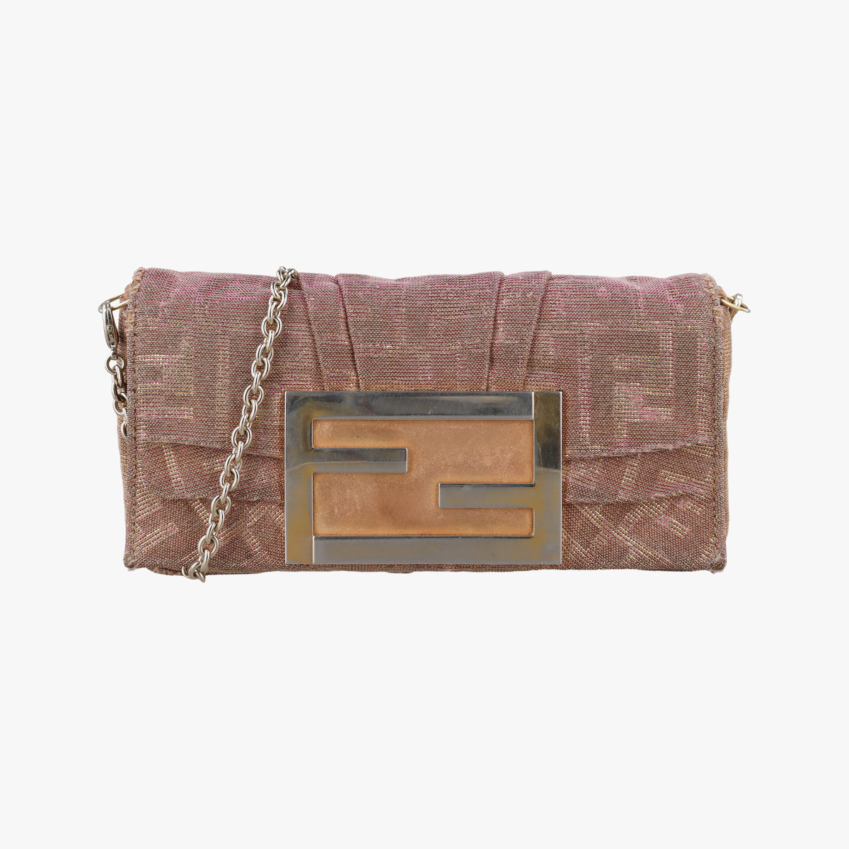 Pre-owned Fendi Mia Pochette Pink canvas 8BP046 shoulderbag | stylenewstar