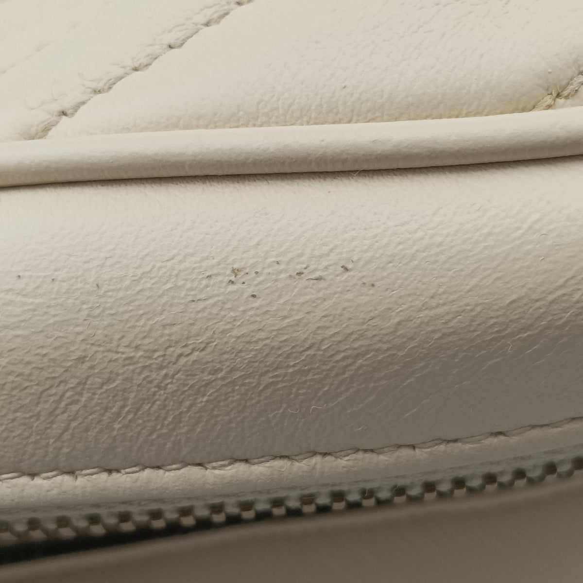 Secondhand Gucci GG Marmont White Leather 448065 shoulderbag | stylenewstar