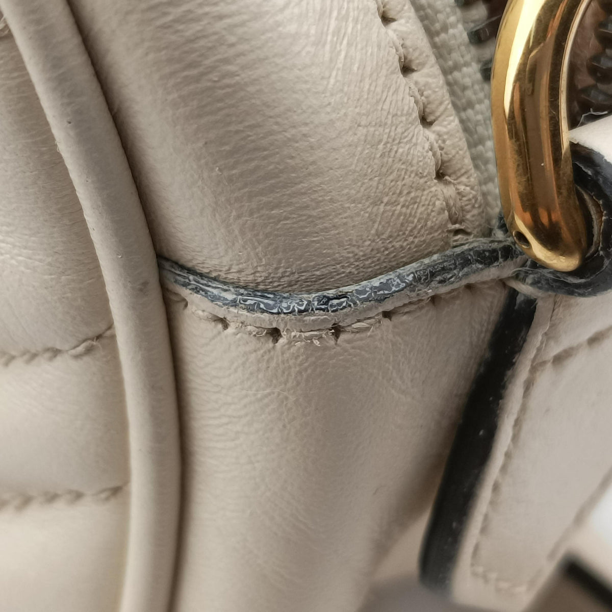 Secondhand Gucci GG Marmont White Leather 448065 shoulderbag | stylenewstar