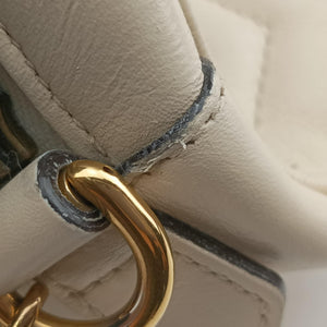 Secondhand Gucci GG Marmont White Leather 448065 shoulderbag | stylenewstar
