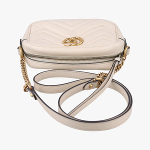 Secondhand Gucci GG Marmont White Leather 448065 shoulderbag | stylenewstar