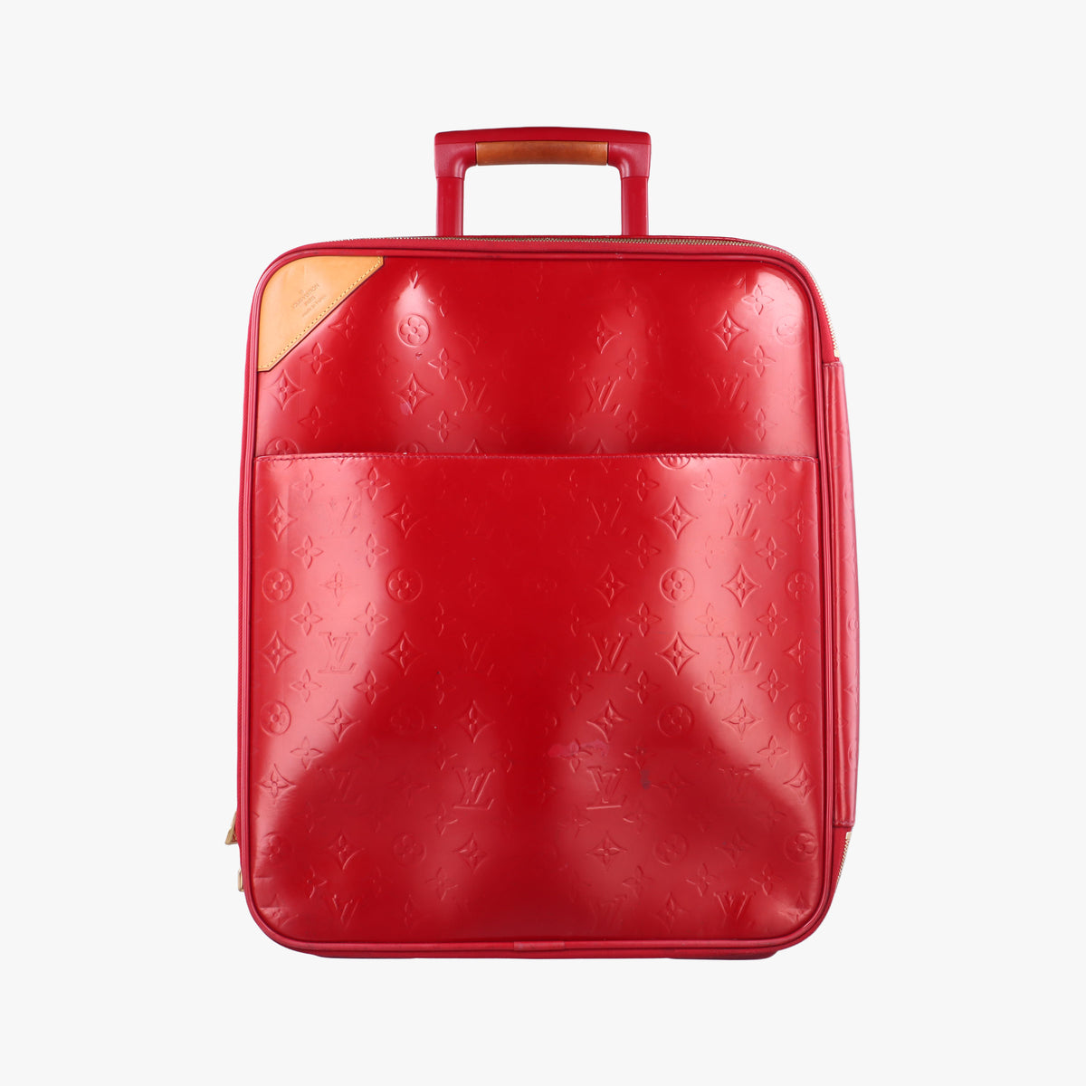 Pre-owned Louis Vuitton Pegase 45 pomme d'amour Vernis M91278 suitcase | stylenewstar