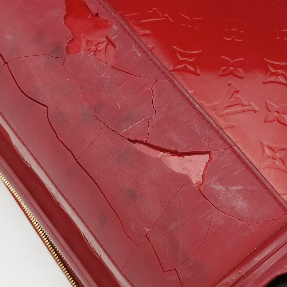 Pre-owned Louis Vuitton Pegase 45 pomme d'amour Vernis M91278 suitcase | stylenewstar