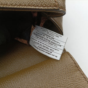 Pre-owned Dolce & Gabbana SICILY khaki Leather  shoulderbag | stylenewstar