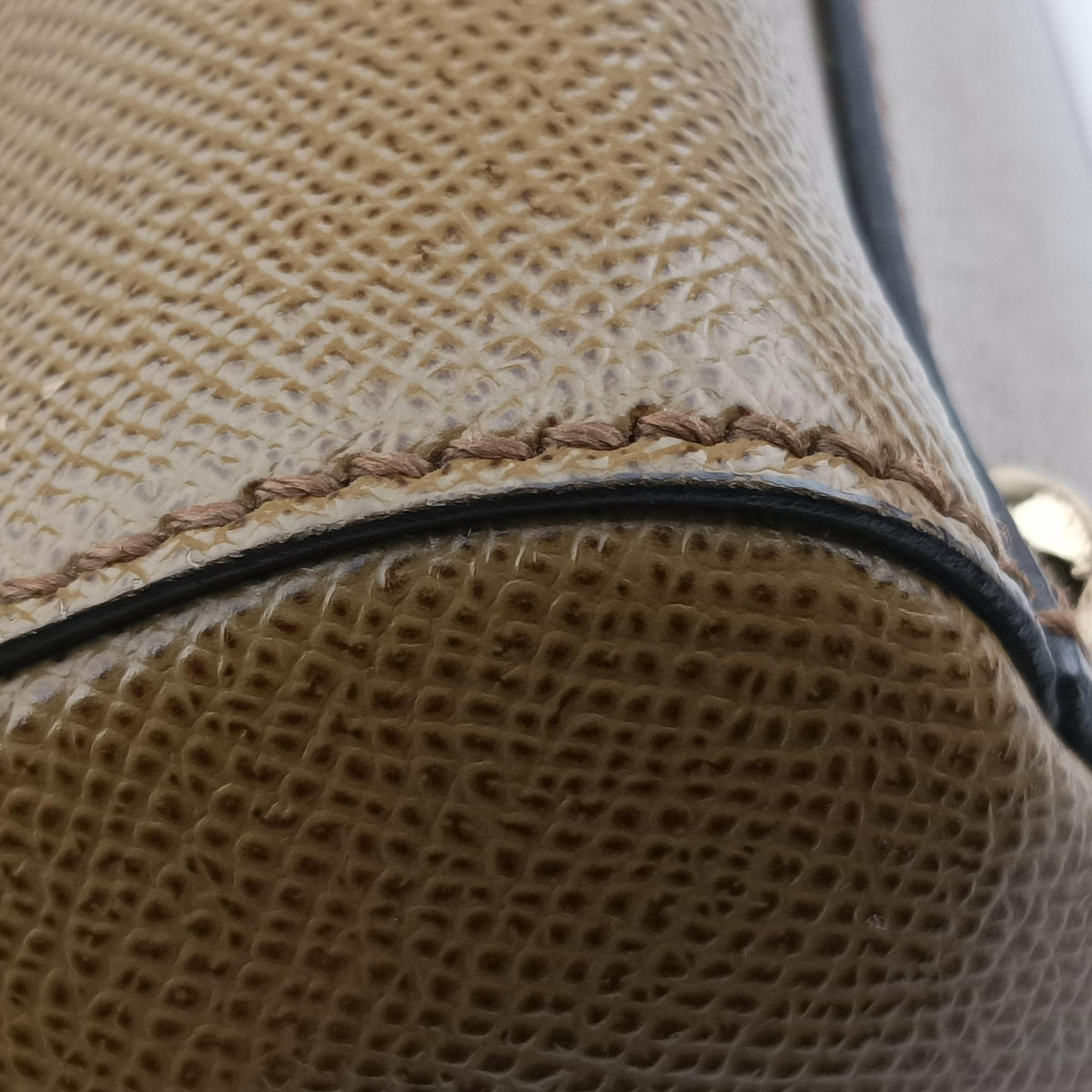 Pre-owned Dolce & Gabbana SICILY khaki Leather  shoulderbag | stylenewstar