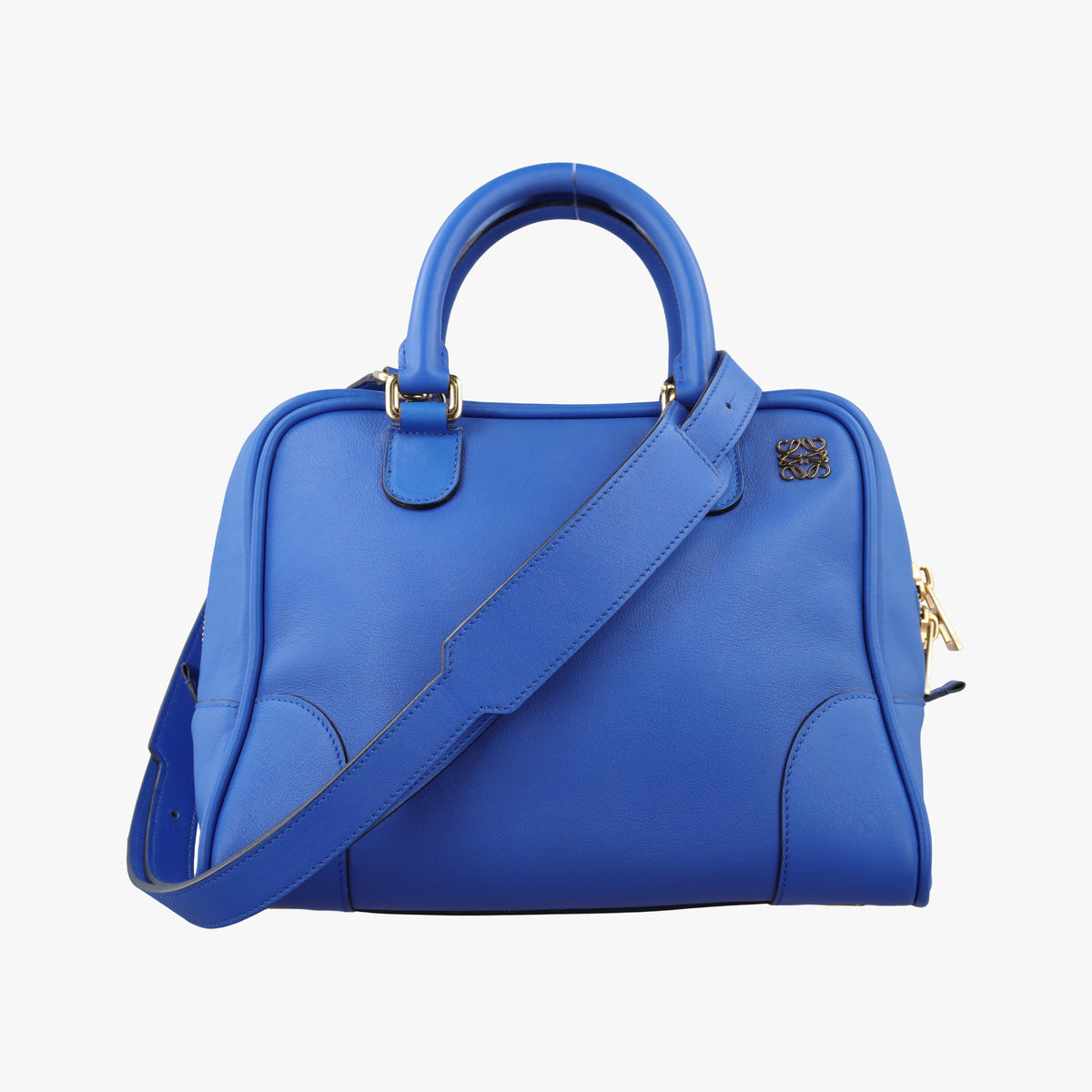 Pre-owned Loewe Amazona Blue Leather  shoulderbag | stylenewstar