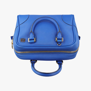 Pre-owned Loewe Amazona Blue Leather  shoulderbag | stylenewstar