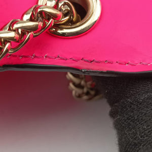 Secondhand Christian Louboutin Sweet Charity Scarabe Spike Rose Patent Leather  shoulderbag | stylenewstar