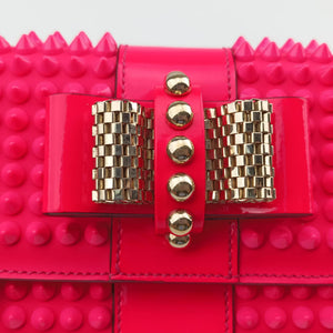 Secondhand Christian Louboutin Sweet Charity Scarabe Spike Rose Patent Leather  shoulderbag | stylenewstar