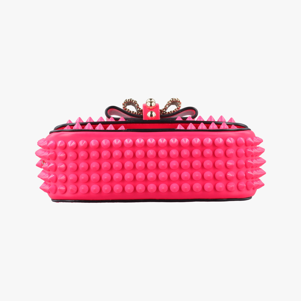 Secondhand Christian Louboutin Sweet Charity Scarabe Spike Rose Patent Leather  shoulderbag | stylenewstar