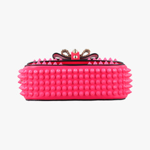 Secondhand Christian Louboutin Sweet Charity Scarabe Spike Rose Patent Leather  shoulderbag | stylenewstar