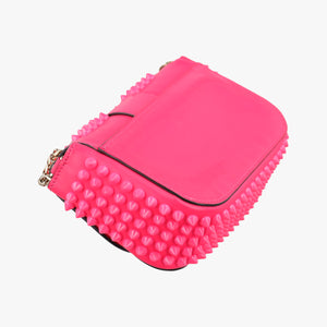 Secondhand Christian Louboutin Sweet Charity Scarabe Spike Rose Patent Leather  shoulderbag | stylenewstar