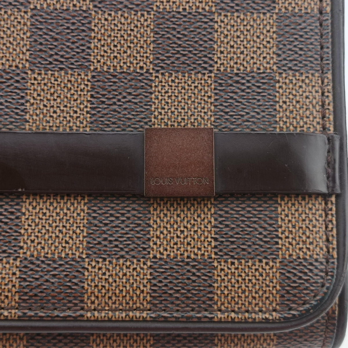 Pre-owned Louis Vuitton Tribeca Long EBENE Damier Canvas N51160 shoulderbag | stylenewstar