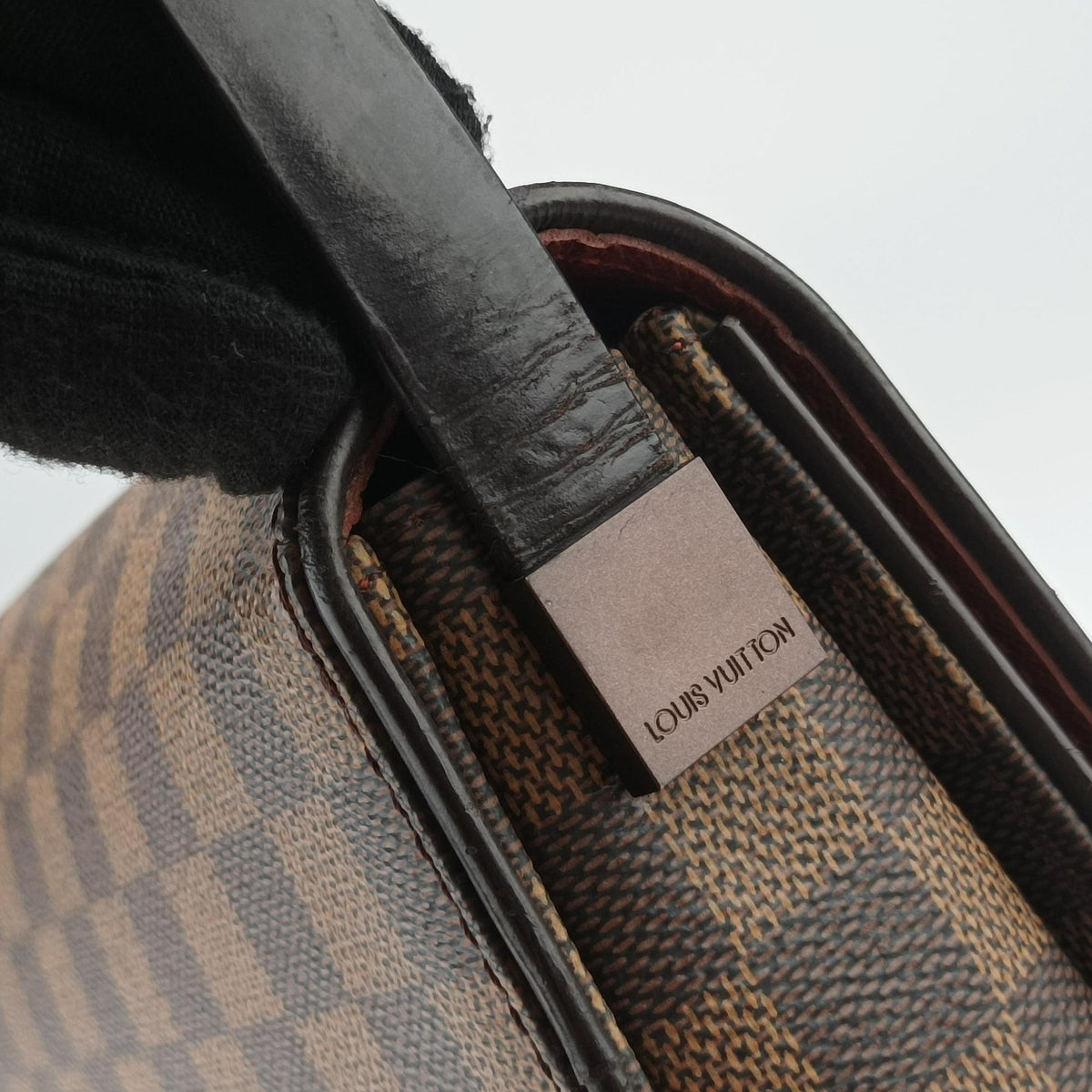 Pre-owned Louis Vuitton Tribeca Long EBENE Damier Canvas N51160 shoulderbag | stylenewstar