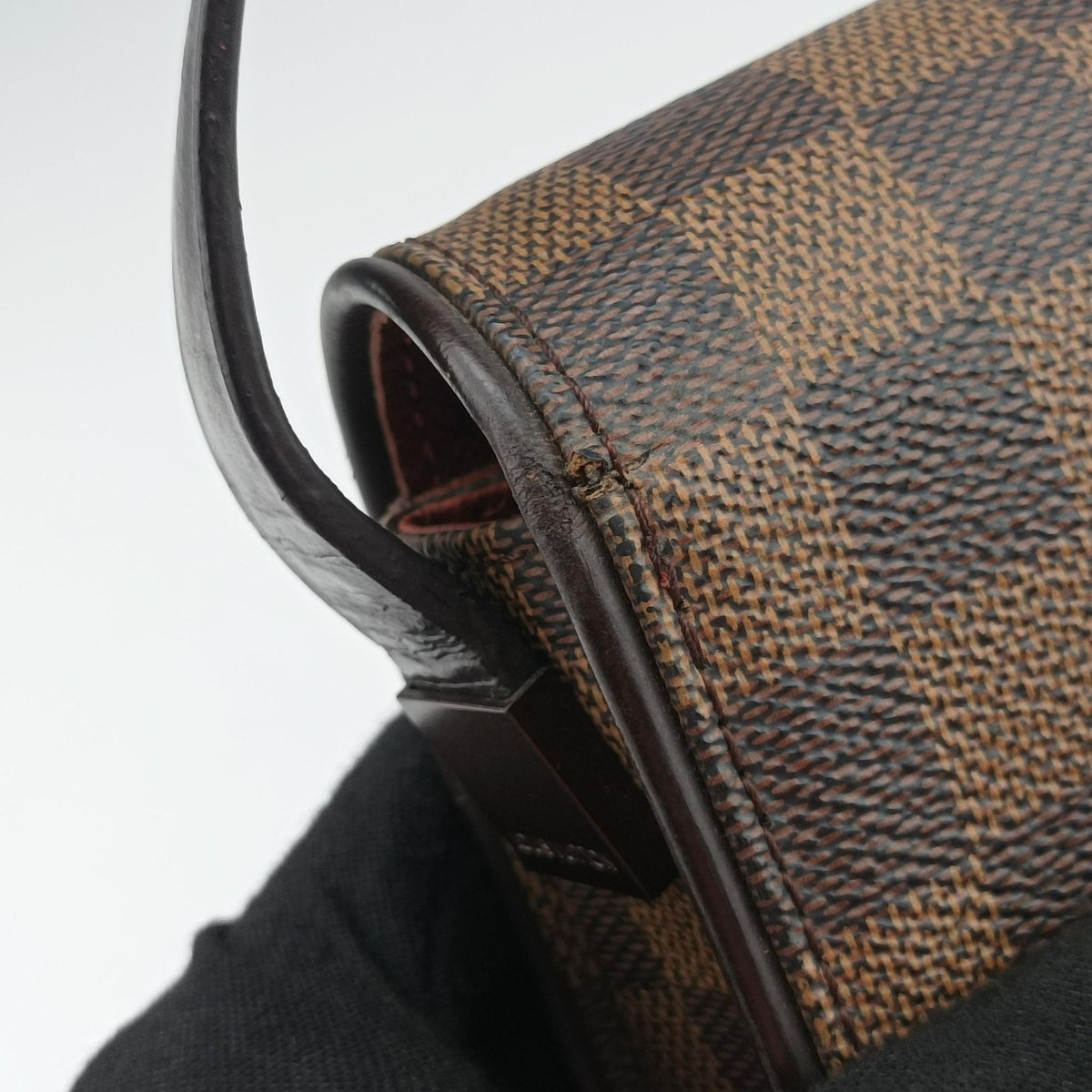 Pre-owned Louis Vuitton Tribeca Long EBENE Damier Canvas N51160 shoulderbag | stylenewstar