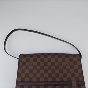 Pre-owned Louis Vuitton Tribeca Long EBENE Damier Canvas N51160 shoulderbag | stylenewstar