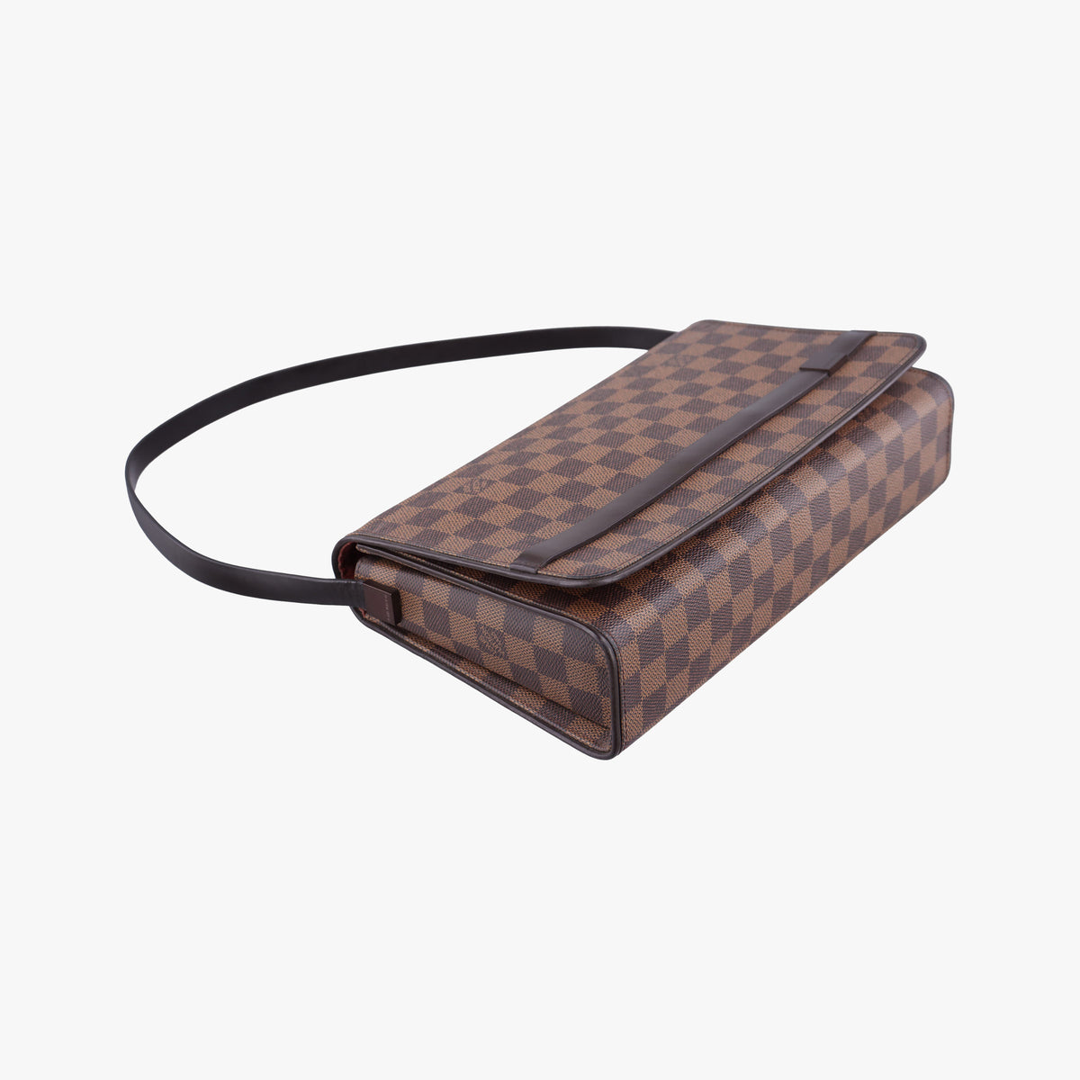 Pre-owned Louis Vuitton Tribeca Long EBENE Damier Canvas N51160 shoulderbag | stylenewstar